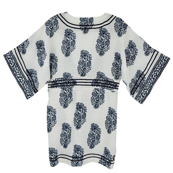 NWT Anthropologie Relaxed Kimono Cover Up Lounge Top | Coastal Boho Artsy Luxe M - Picture 8 of 16